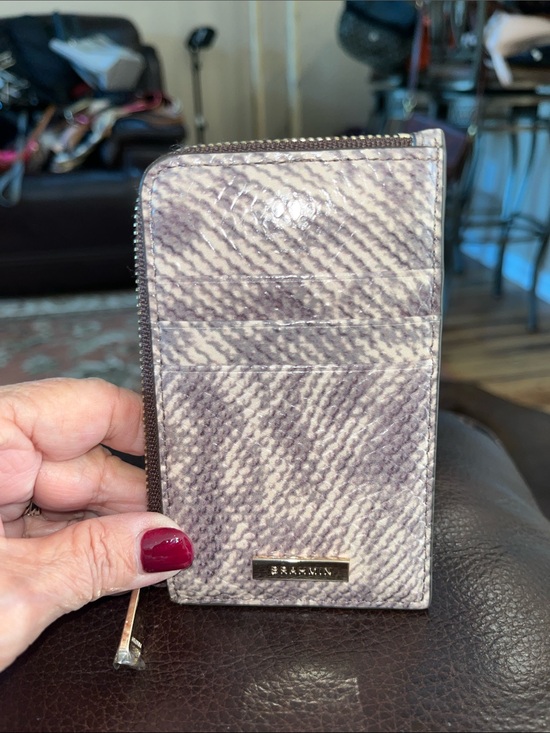 Brahmin Handbags - Brahmin Lennon Toffee Mayfair Snake Print Pattern Card Case